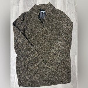 Method Sweater Cotton Blend Knit Quarter Zip Pull Over Mock Men’s Size Large